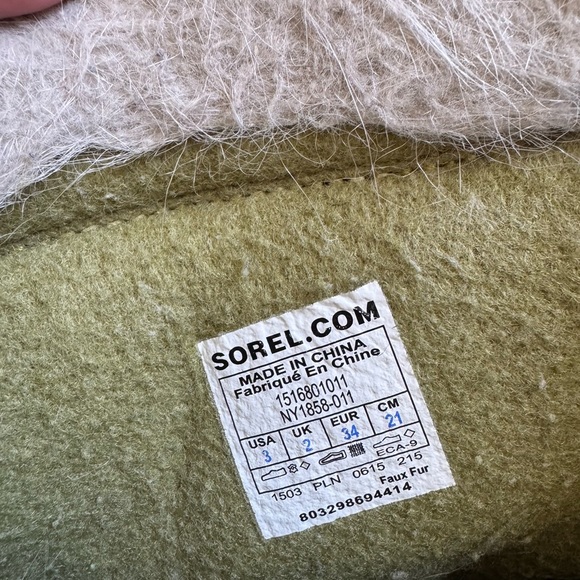 Sorel Youth Joan of Arctic Apres Ski Suede Boots Kids Size 3 - Picture 4 of 4